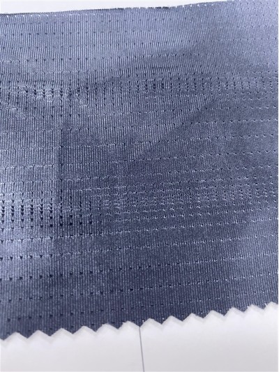 FJ-RC 0196-3 Thick Ink Heavy Color Width: 167CM Weight: 160GSM Moisture wicking  ingredients：91%Polyester  9%Spandex front view